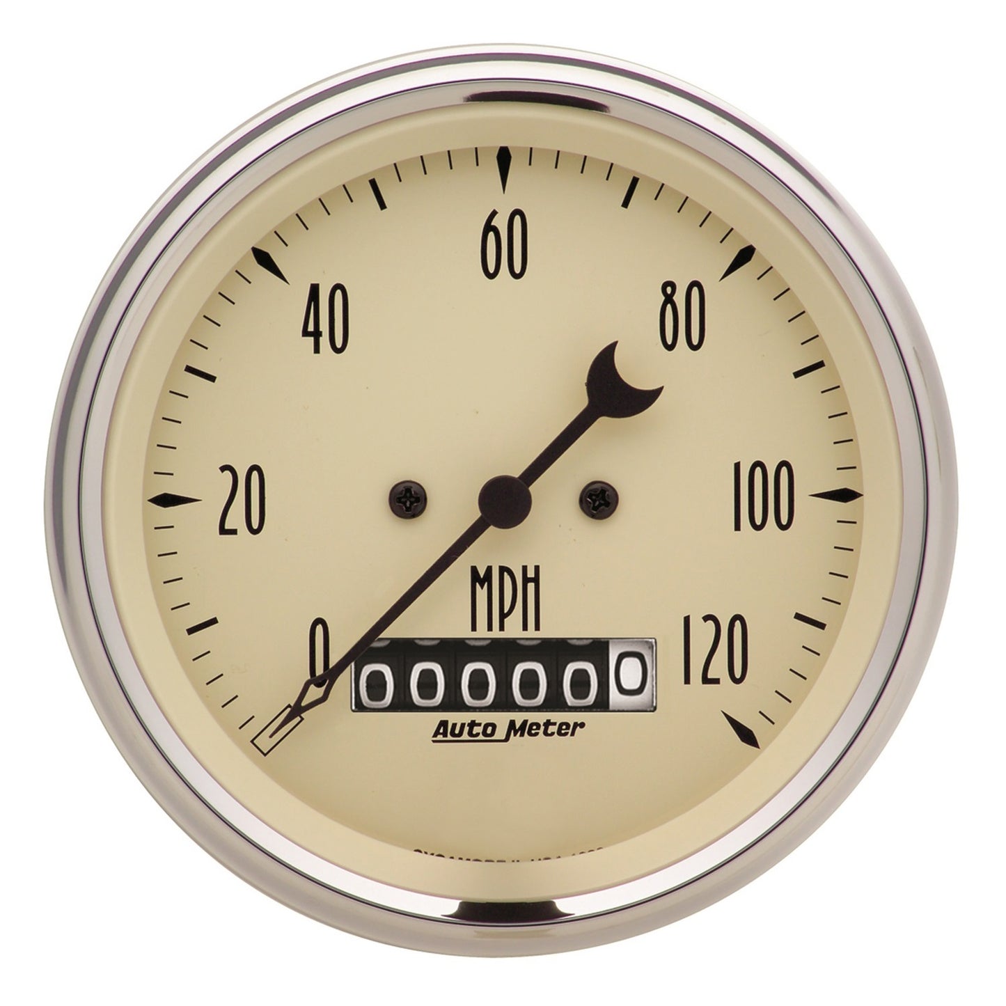 AutoMeter 3-3/8 in. SPEEDOMETER 0-120 MPH ANTIQUE BEIGE 1879