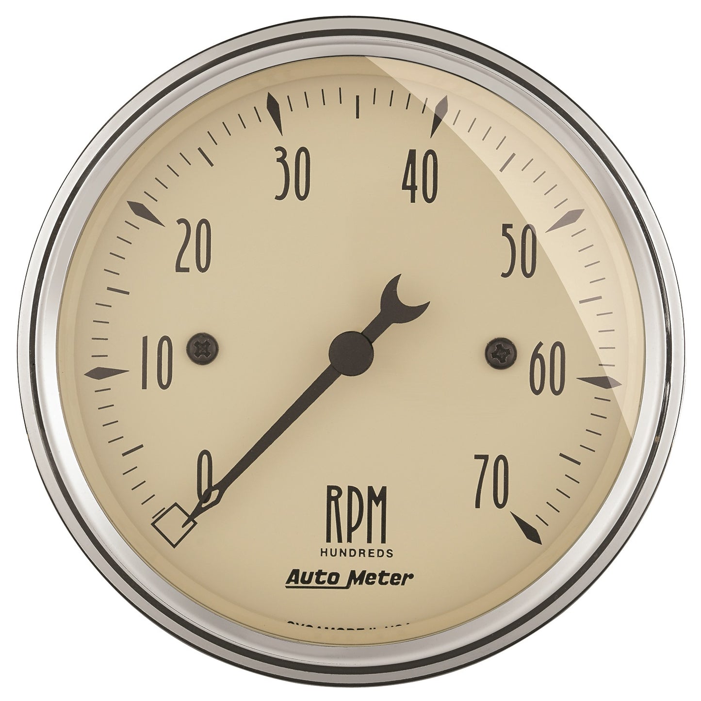 AutoMeter 3-1/8 in. IN-DASH TACHOMETER 0-7000 RPM ANTIQUE BEIGE 1898