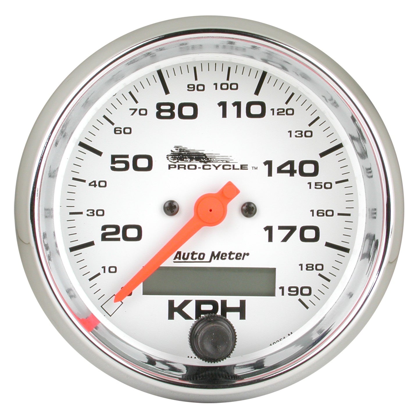 AutoMeter 3-3/4 in. SPEEDOMETER 0-120 MPH WHITE PRO-CYCLE 19351