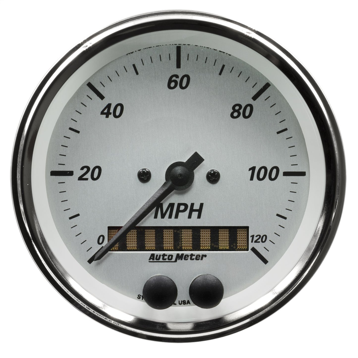 AutoMeter 3-3/8 in. GPS SPEEDOMETER 0-120 MPH AMERICAN PLATINUM 1949