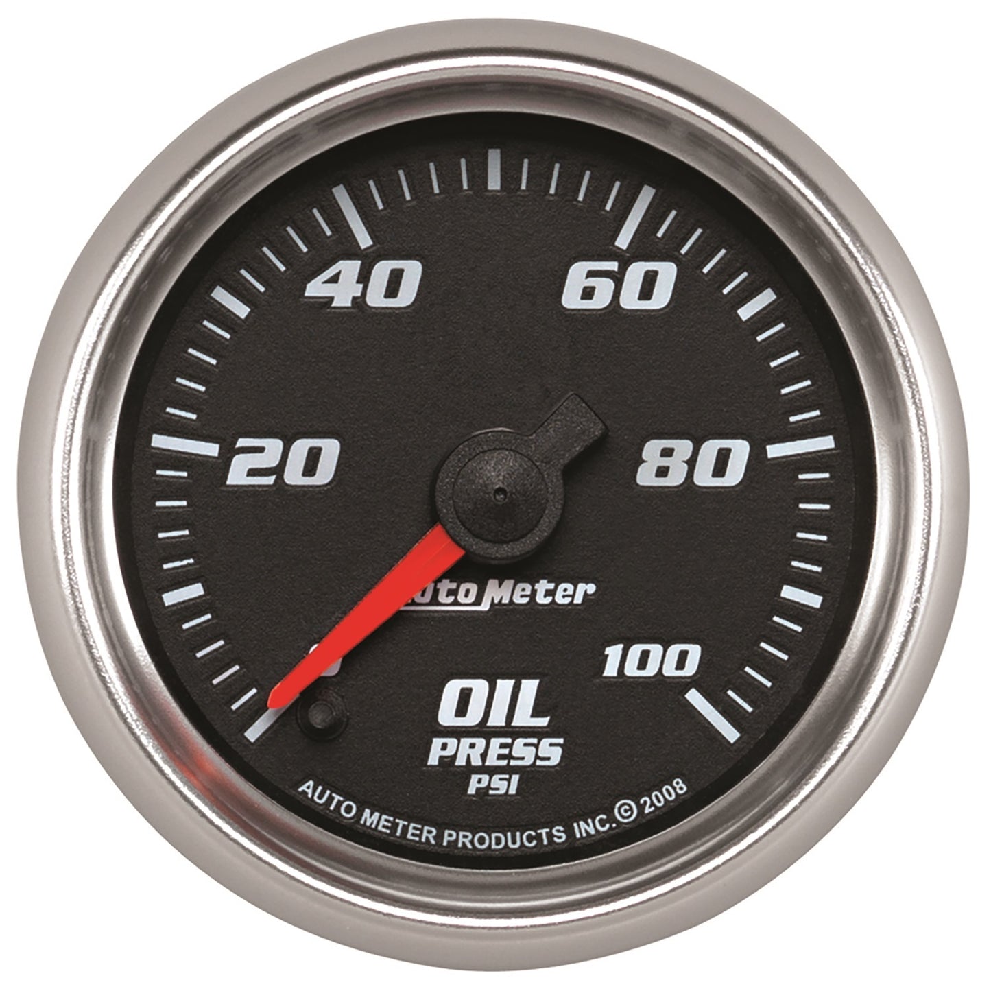 AutoMeter 2-1/16 in. OIL PRESSURE 0-100 PSI BLACK PRO-CYCLE 19652