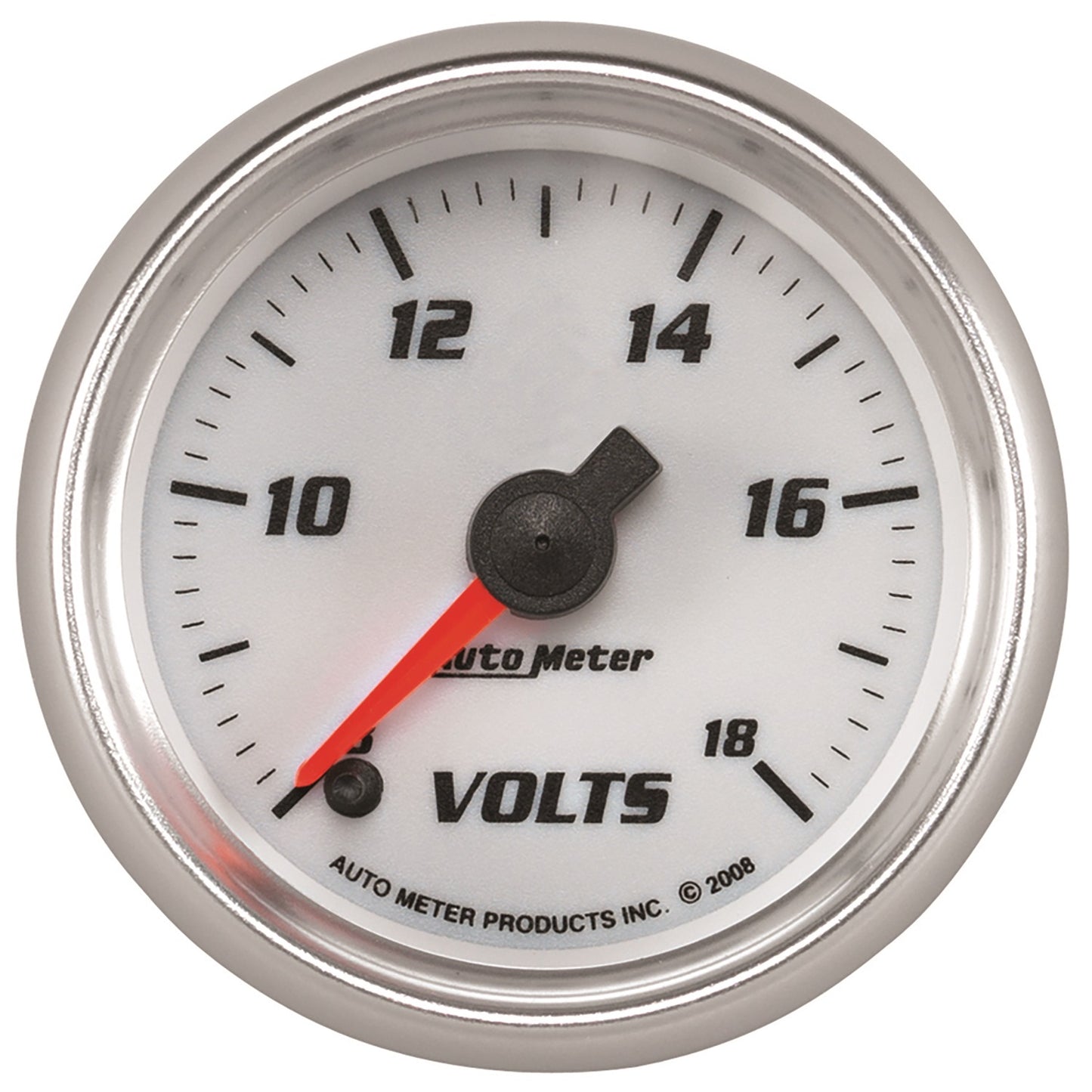 AutoMeter 2-1/16 in. VOLTMETER 8-18V WHITE PRO-CYCLE 19792