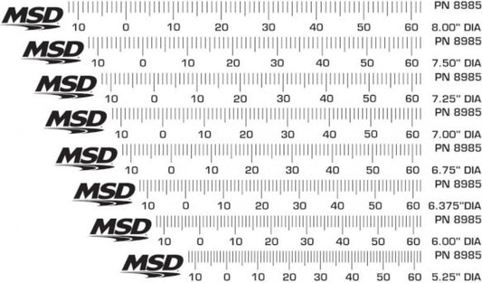 MSD Timing Tape - Harmonic Balancer - 5.25" to 8.00" '8985