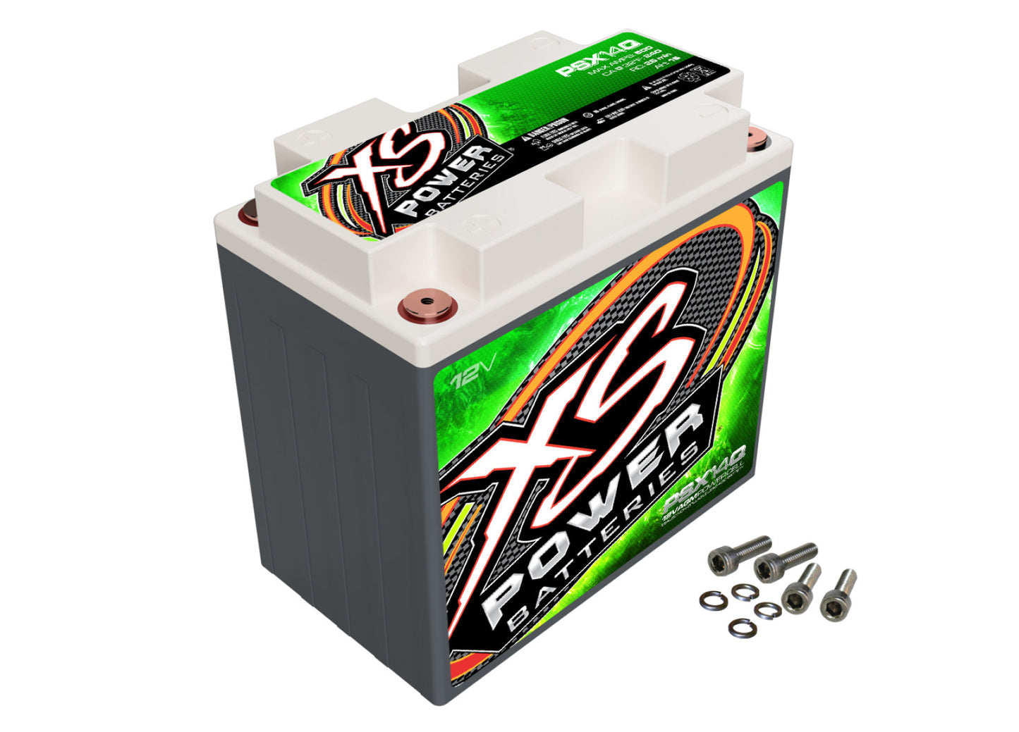 XS Power Batteries 12V AGM Powersports Series Batteries - M6 Terminal Bolts Included 800 Max Amps PSX14Q