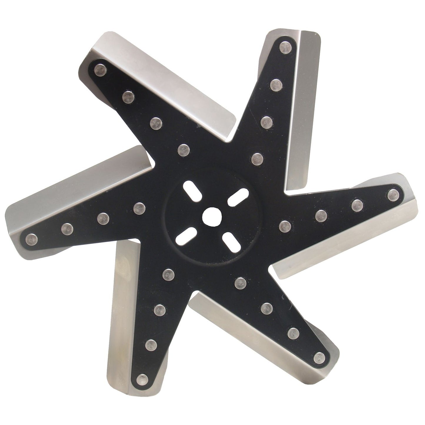 Derale 13" High Performance Stainless Steel Reverse Rotation Flex Fan, Black Hub 19313