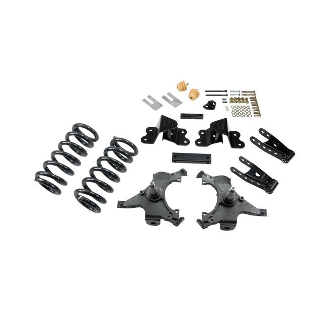 BELLTECH 692 LOWERING KITS Front And Rear Complete Kit W/O Shocks 1988-1998 Chevrolet Silverado/Sierra C1500 (Ext Cab) 3 in. F/4 in. R drop W/O Shocks