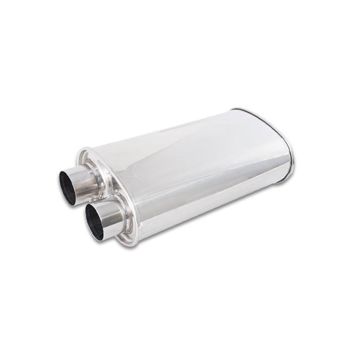 Vibrant Performance - 1159 - STREETPOWER Oval Muffler 2.50 in. inlet/outlet (Same side)