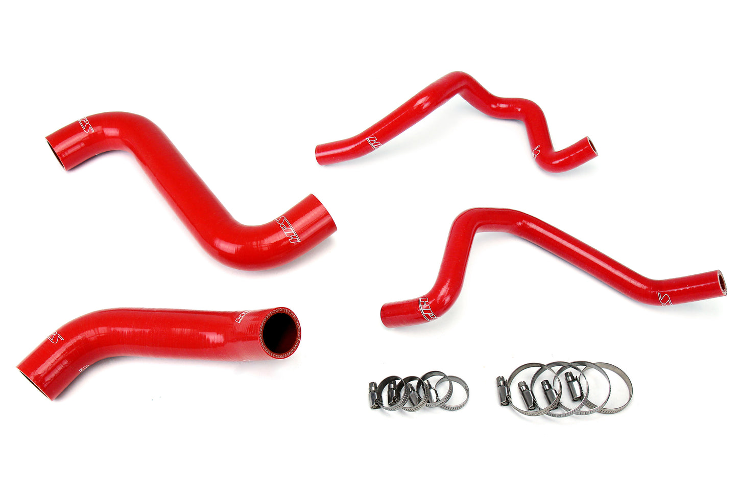 HPS Performance 3-ply Reinforced Silicone Replaces Rubber Radiator And Heater Coolant Hoses 57-1811-RED