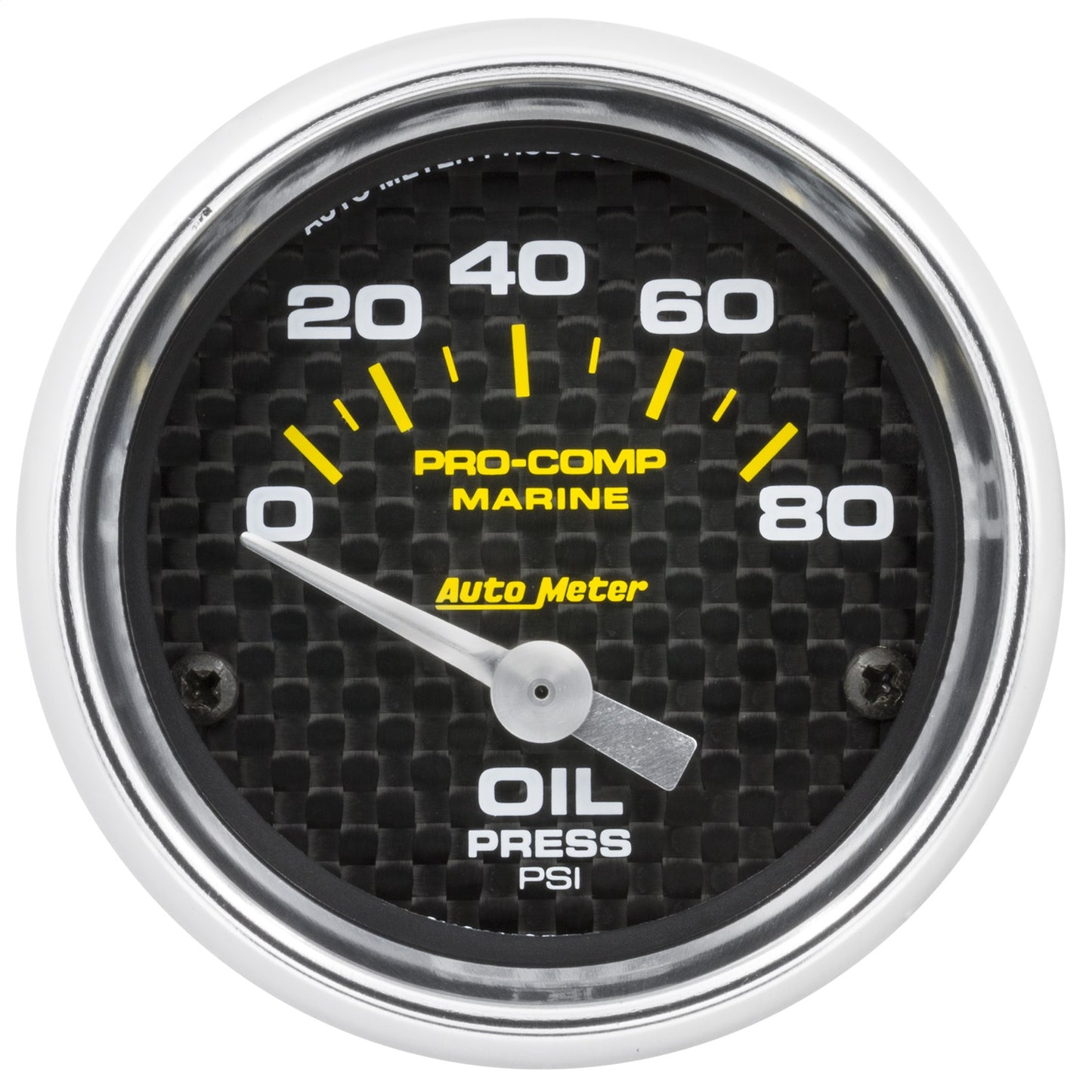 AutoMeter 2-1/16 in. OIL PRESSURE 0-80 PSI MARINE CARBON FIBER 200744-40