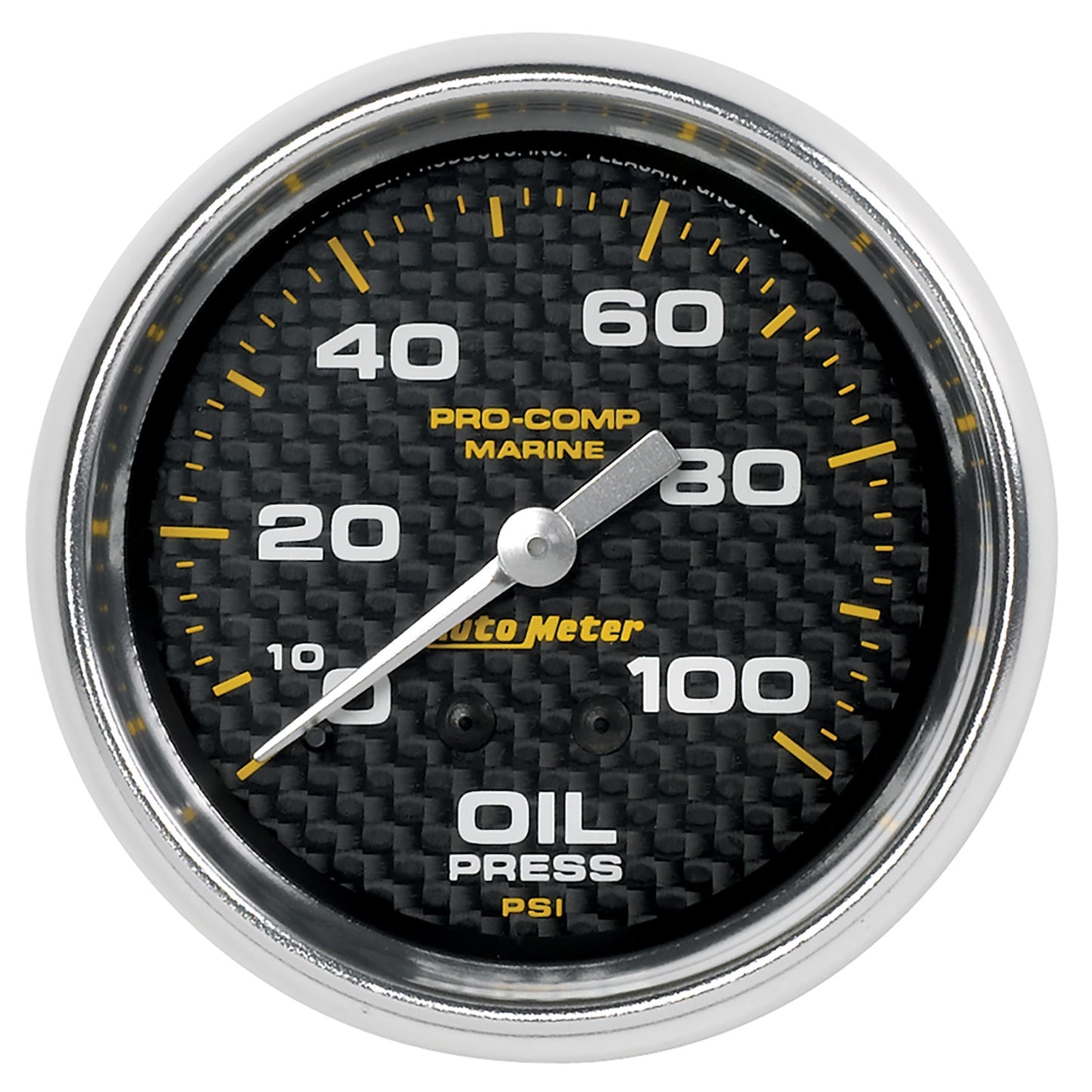AutoMeter 2-5/8 in. OIL PRESSURE 0-100 PSI MARINE CARBON FIBER 200777-40