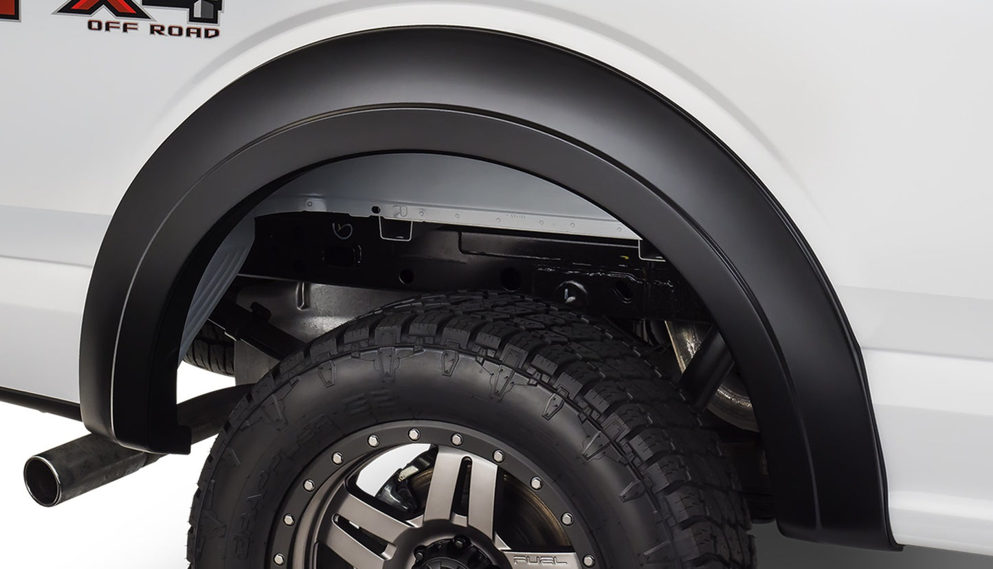 Bushwacker 20094-02 Black Extend-A-Fender Style Smooth Finish Rear Fender Flares For 2015-2020 Ford F-150