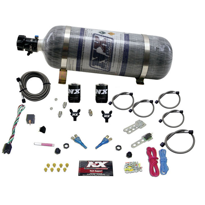 Nitrous Express FORD EFI DUAL NOZZLE (100-300HP) WITH COMPOSITE BOTTLE NX-20115-12