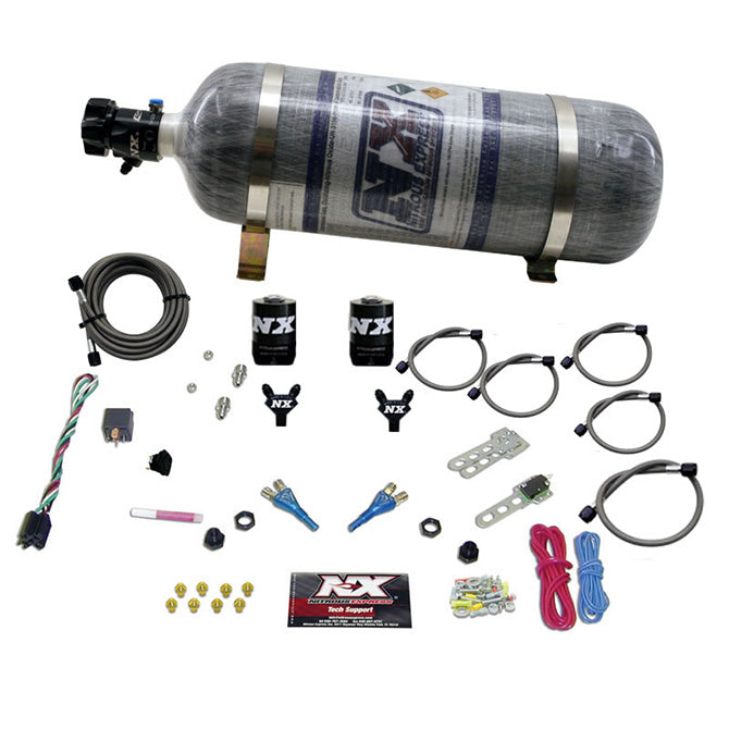 Nitrous Express DODGE 92- 95 TBI (50-75-100-125HP) DUAL NOZZLE WITH COMPOSITE BOTTLE NX-20213-12
