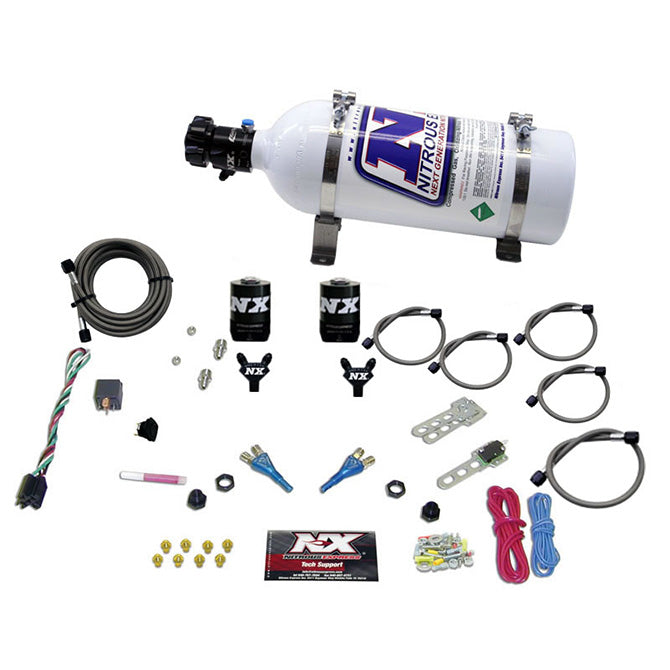 Nitrous Express DODGE EFI FULL RACE (100-150-200-300HP) DUAL NOZZLE WITH 5LB BOTTLE NX-20315-05