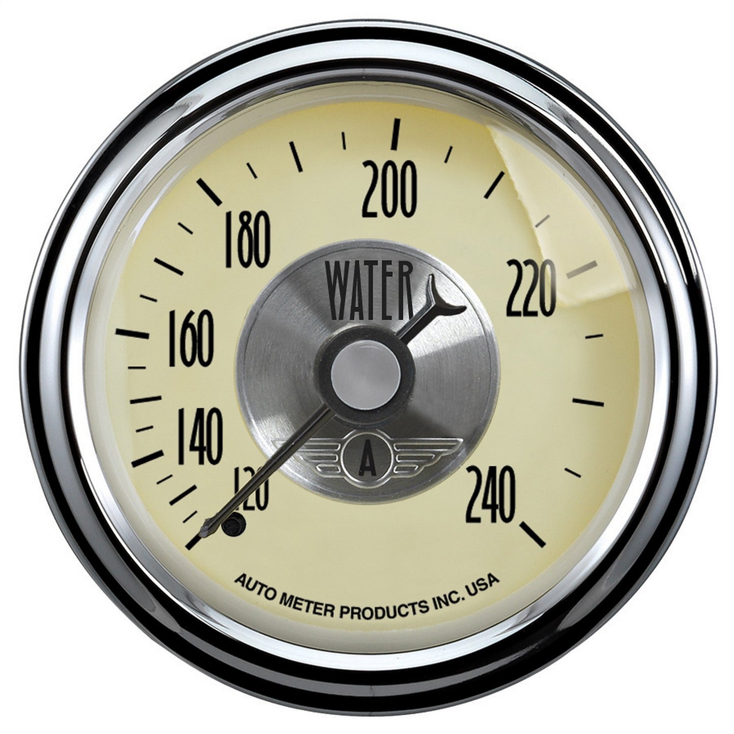 AutoMeter 2-1/16 in. WATER TEMPERATURE 120-240 Fahrenheit PRESTIGE ANTIQUE IVORY 2032
