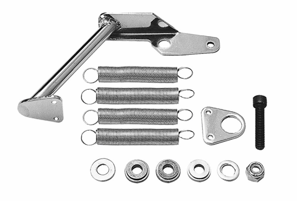Trans-Dapt Performance Carburetor Mount Throttle Body Return Spring Kit; Holley Carburetors- Chrome 2083
