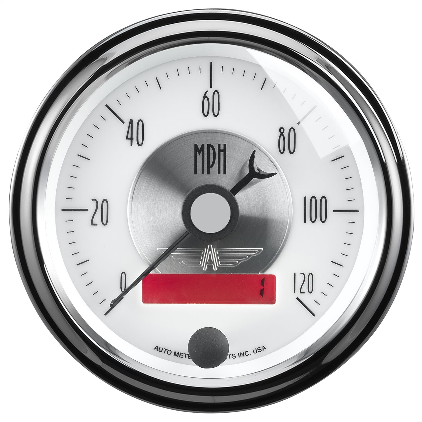 AutoMeter 3-3/8 in. SPEEDOMETER 0-120 MPH PRESTIGE PEARL 2084