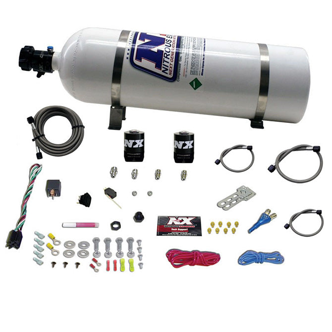Nitrous Express ALL DODGE EFI SINGLE NOZZLE SYSTEM (35-50-75-100-150 HP) WITH 15LB BOTTLE NX-20921-15