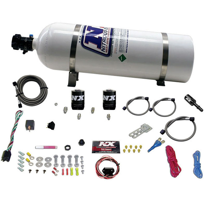 Nitrous Express 5.0 COYOTE SINGLE NOZZLE SYSTEM (35-150HP) W/ 15LB BOTTLE NX-20932-15