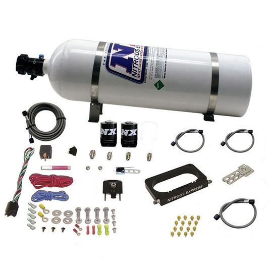 Nitrous Express FORD 4 VALVE NITROUS PLATE SYSTEM (50-300HP) WITH COMPOSITE BOTTLE NX-20950-12