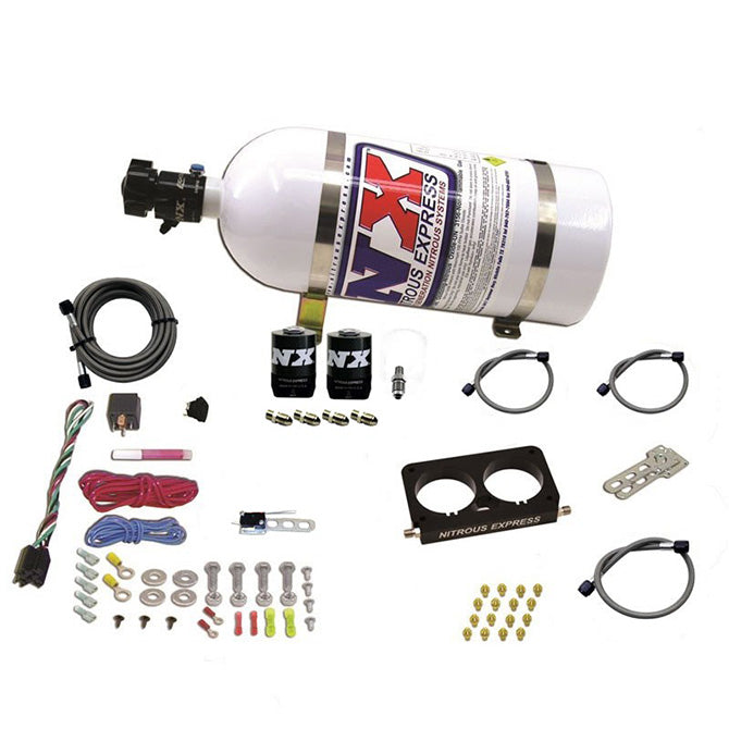 Nitrous Express FORD 4 VALVE NITROUS PLATE SYSTEM (50-300HP) WITHOUT BOTTLE (STOCK TB) NX-20950D-00