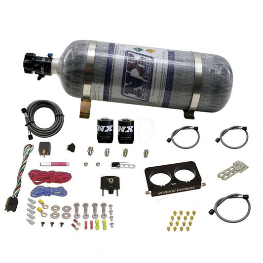Nitrous Express FORD 4 VALVE NITROUS PLATE SYSTEM (50-300HP) WITH COMPOSITE BOTTLE (STOCK TB) NX-20950D-12
