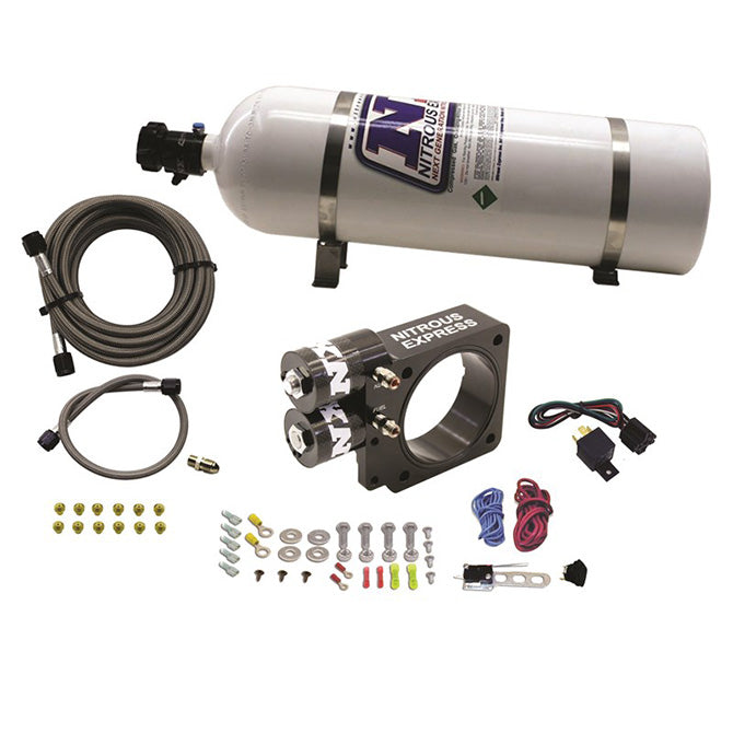 Nitrous Express 5.0L Ford Pushrod Style Engine Nitrous Plate System 15lb Bottle NX-20955-15