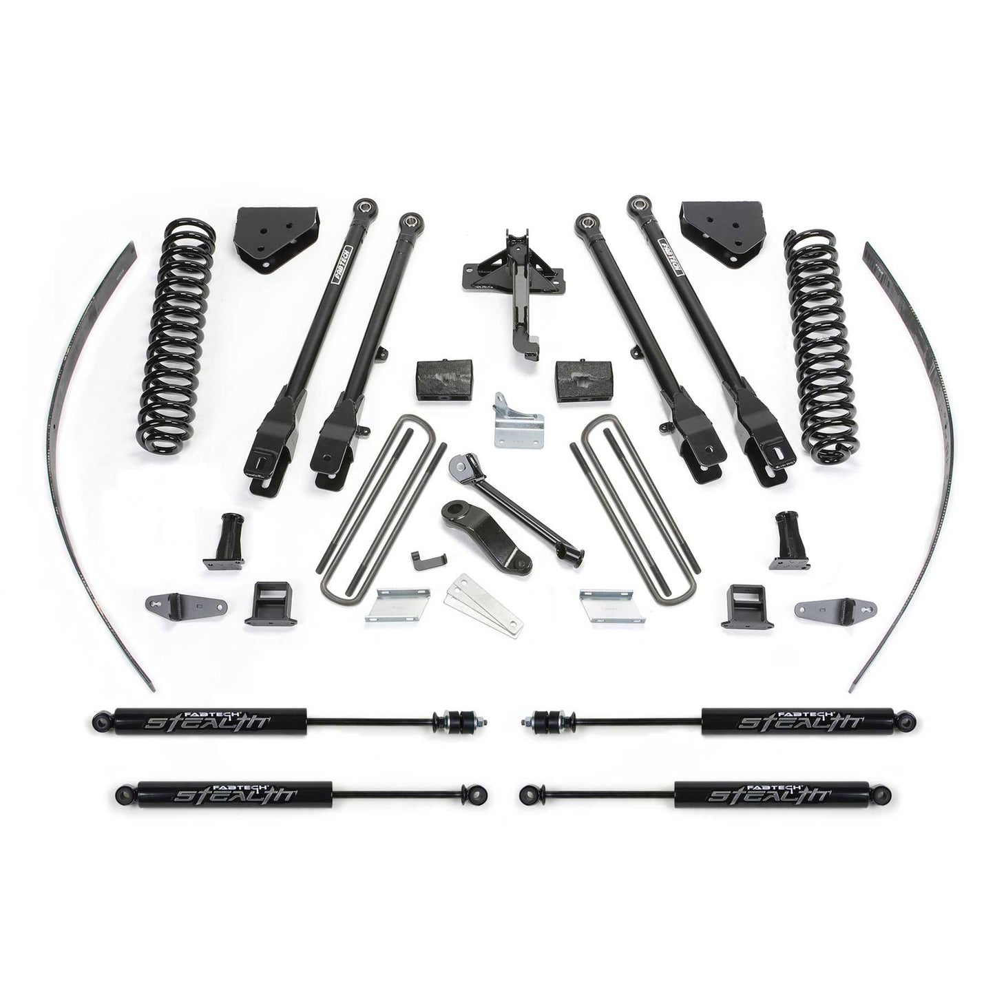Fabtech 8" 4LINK SYS W/COILS & STEALTH 2008-16 FORD F250 4WD W/FACTORY OVERLOAD K2126M
