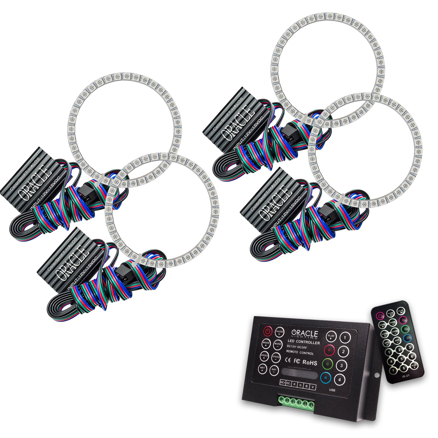 Oracle Lighting 2209-333 - Aston Martin DB9 2005-2010 ORACLE ColorSHIFT Halo Kit