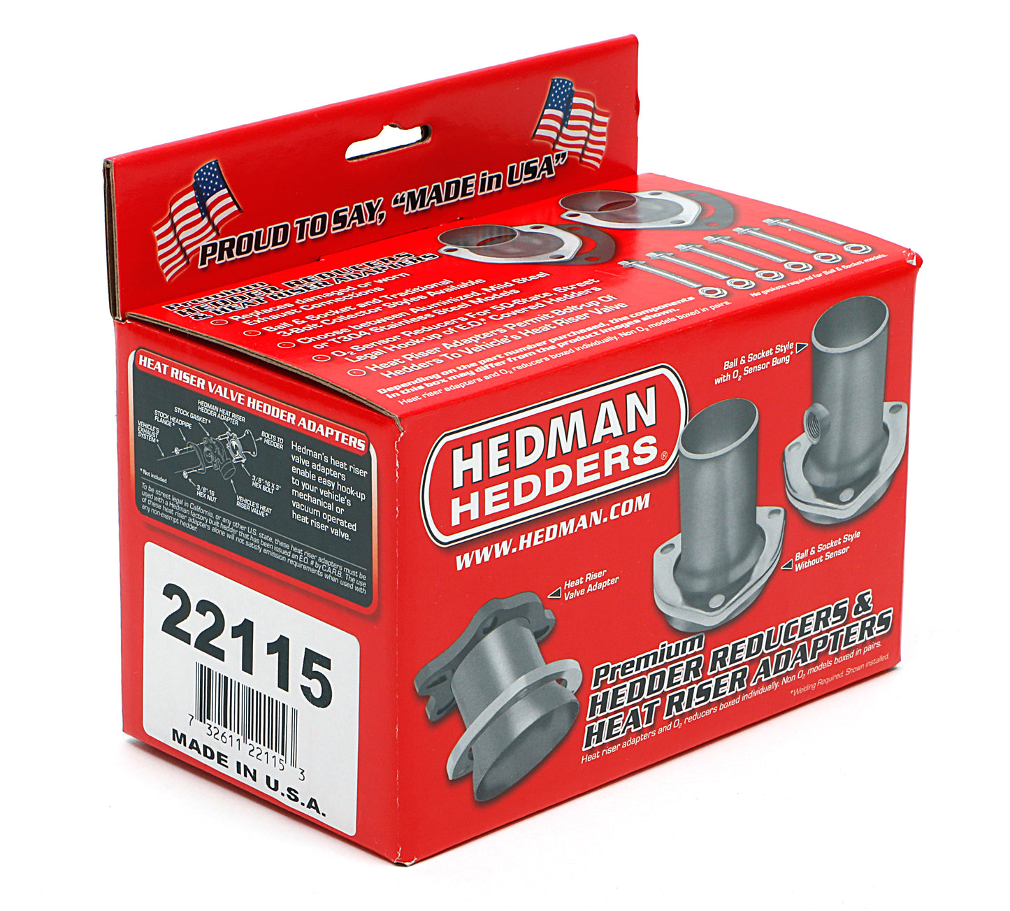Hedman Hedders 3 IN. COLLECTOR TO 2-1/2 IN. EXHAUST HEADER REDUCERS; BALL & SOCKET; STAINLESS STEEL 22115