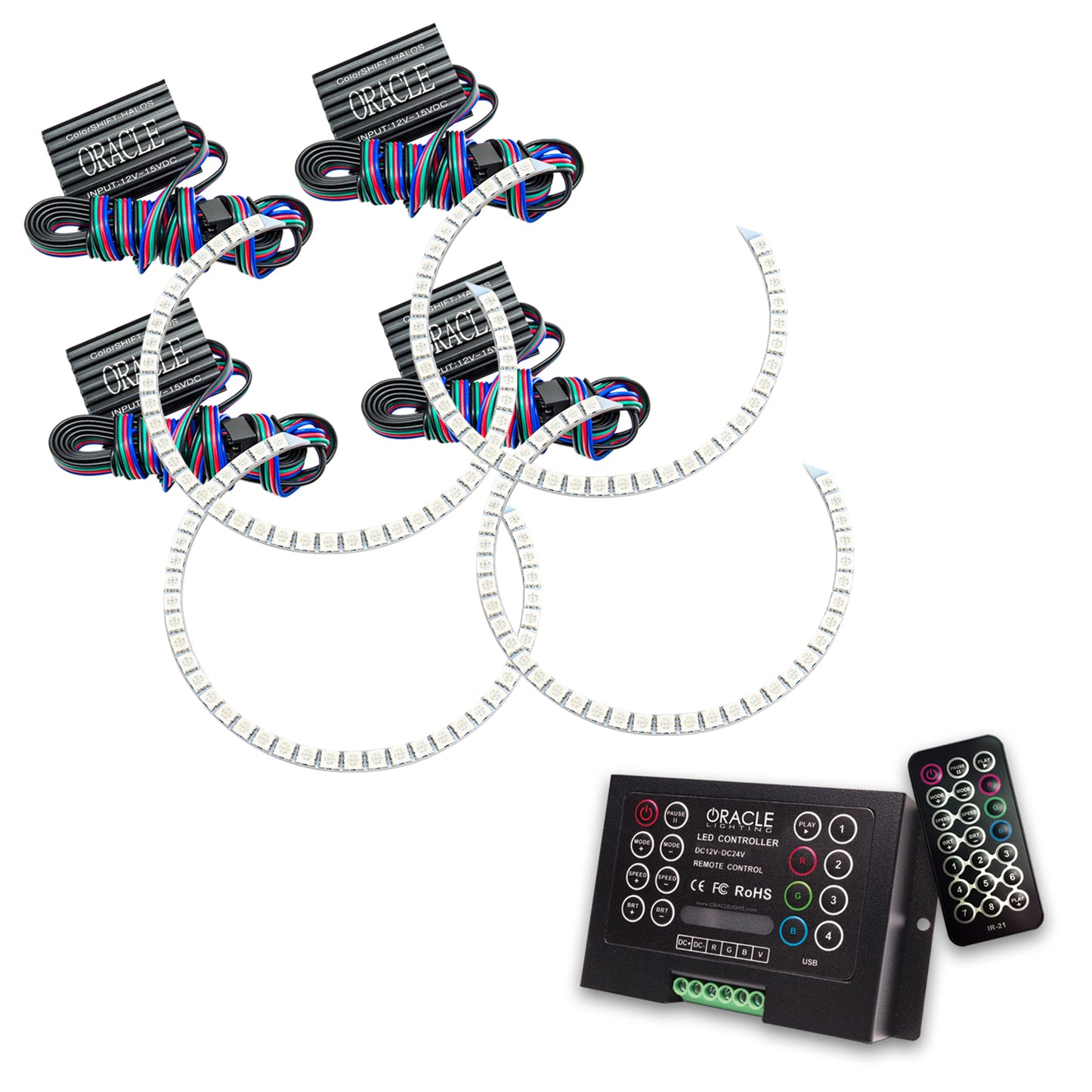 Oracle Lighting 2214-333 - BMW E46 1998-2004 ORACLE ColorSHIFT Halo Kit