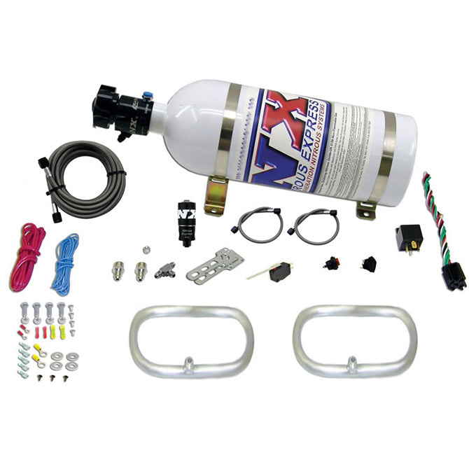 Nitrous Express DUAL NTERCOOLER RING SYSTEM (2 - 6 X 6 RINGS) WITH 10LB BOTTLE NX-22200-10