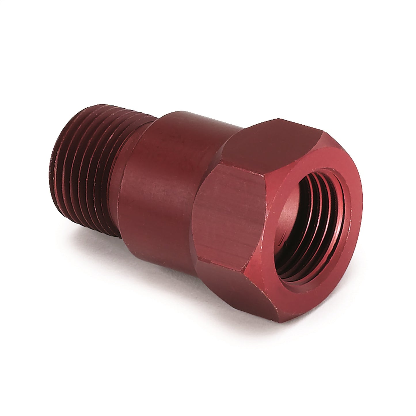 AutoMeter FITTING ADAPTER 3/8 in. NPT MALE ALUMINUM RED FOR MECH. TEMP. GAUGE 2272