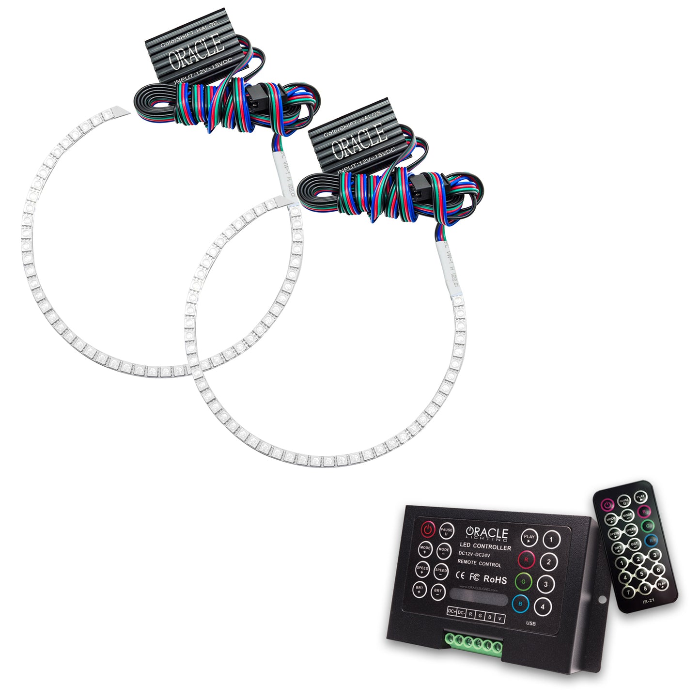 Oracle Lighting 2357-333 - Ford Mustang 2010-2012 ORACLE ColorSHIFT Halo Kit - Projector