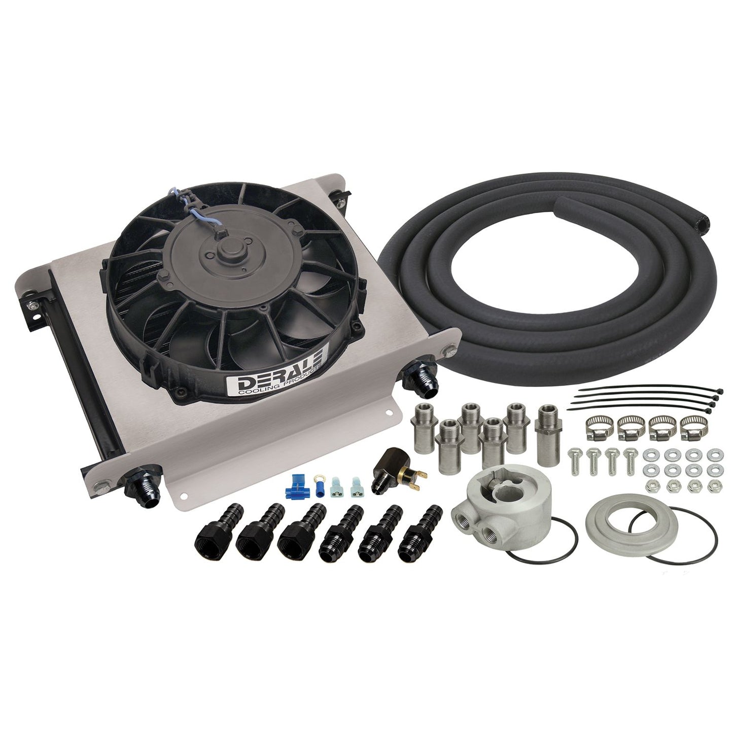 Derale 25 Row Hyper-Cool Remote Engine Oil Cooler Kit, -8AN 15660