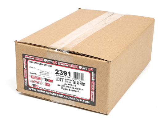 Trans-Dapt Performance Oval Air Filter Element; 7.88 In. Width 11.375 In. Length 2 In. Tall- Paper 2391