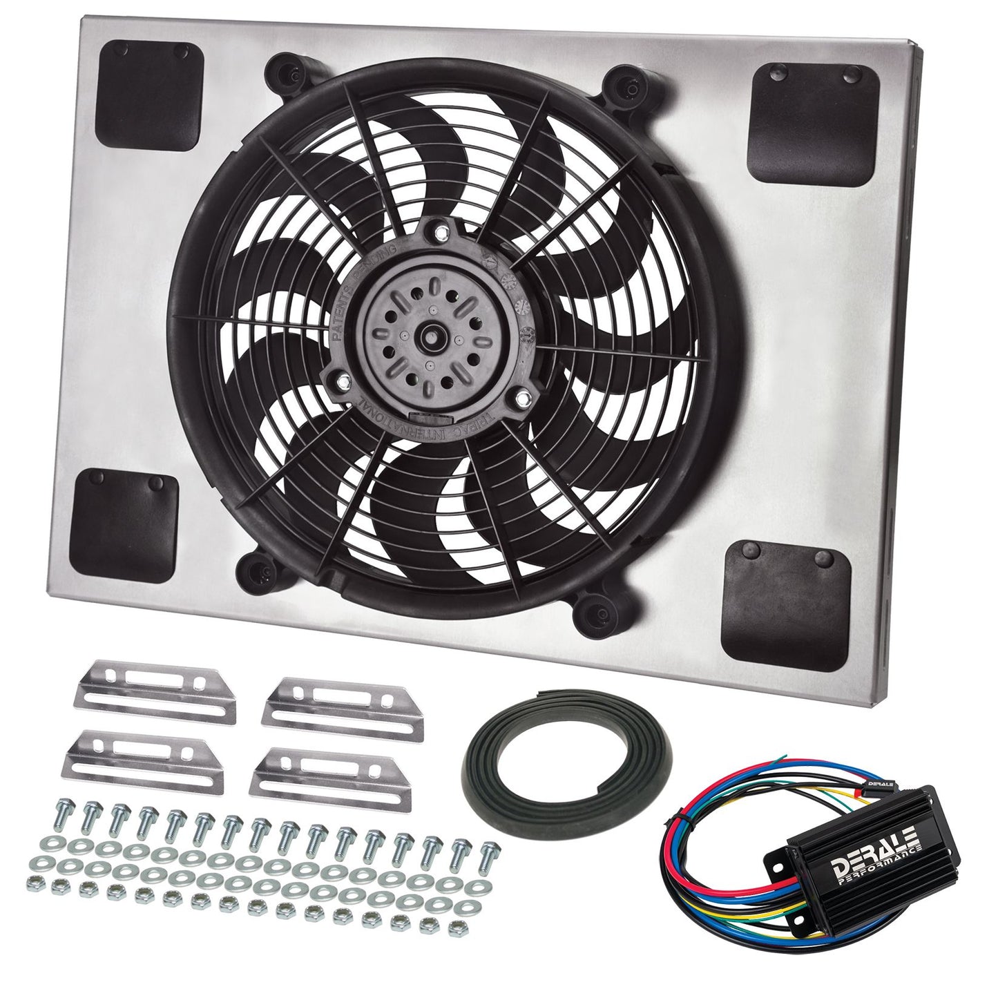 Derale Powerpack - High Output Single 14" RAD Fan/Alum Shroud Kit w/ PWM Controller 66827