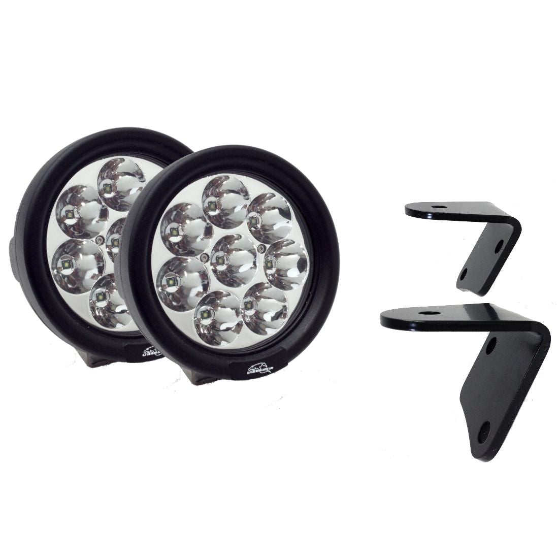 Lazer Star Lights Windshield Bracket Pair / 4" Round Spot 5593008