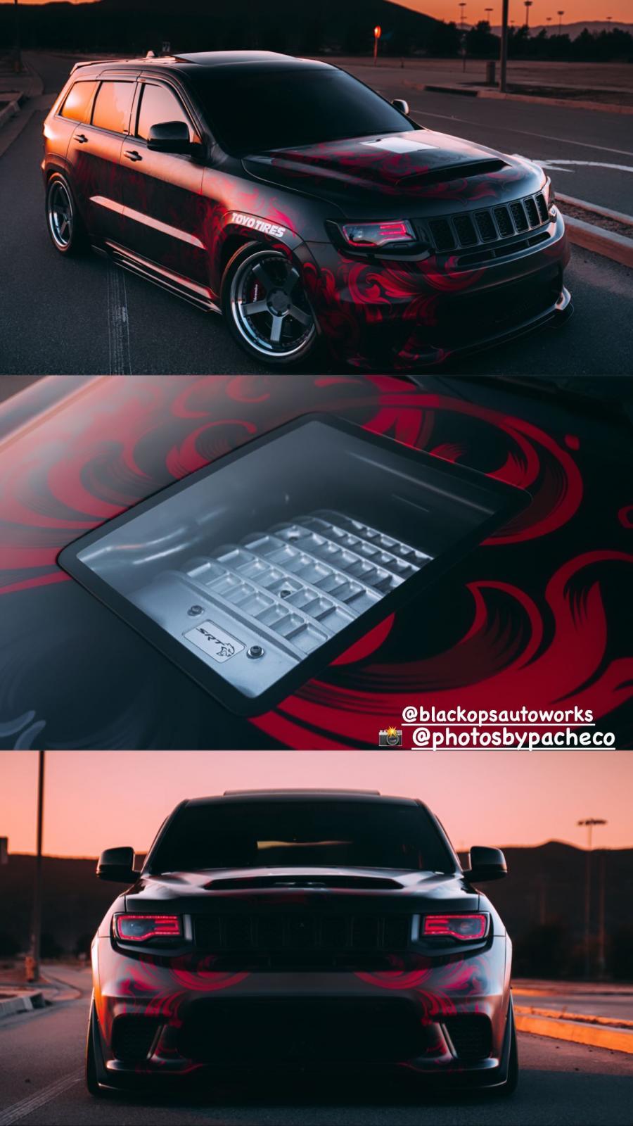 Blackops 240.1034-JTGJ Jeep Grand Cherokee Demon Window Hood WK2 Full Carbon Fiber