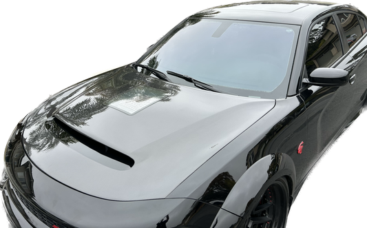 Blackops 240.1037-JTGJ Dodge Charger Demon Hood 2015-2022 Carbon Fiber Outer Piece With Carbon Fiber Inner Piece