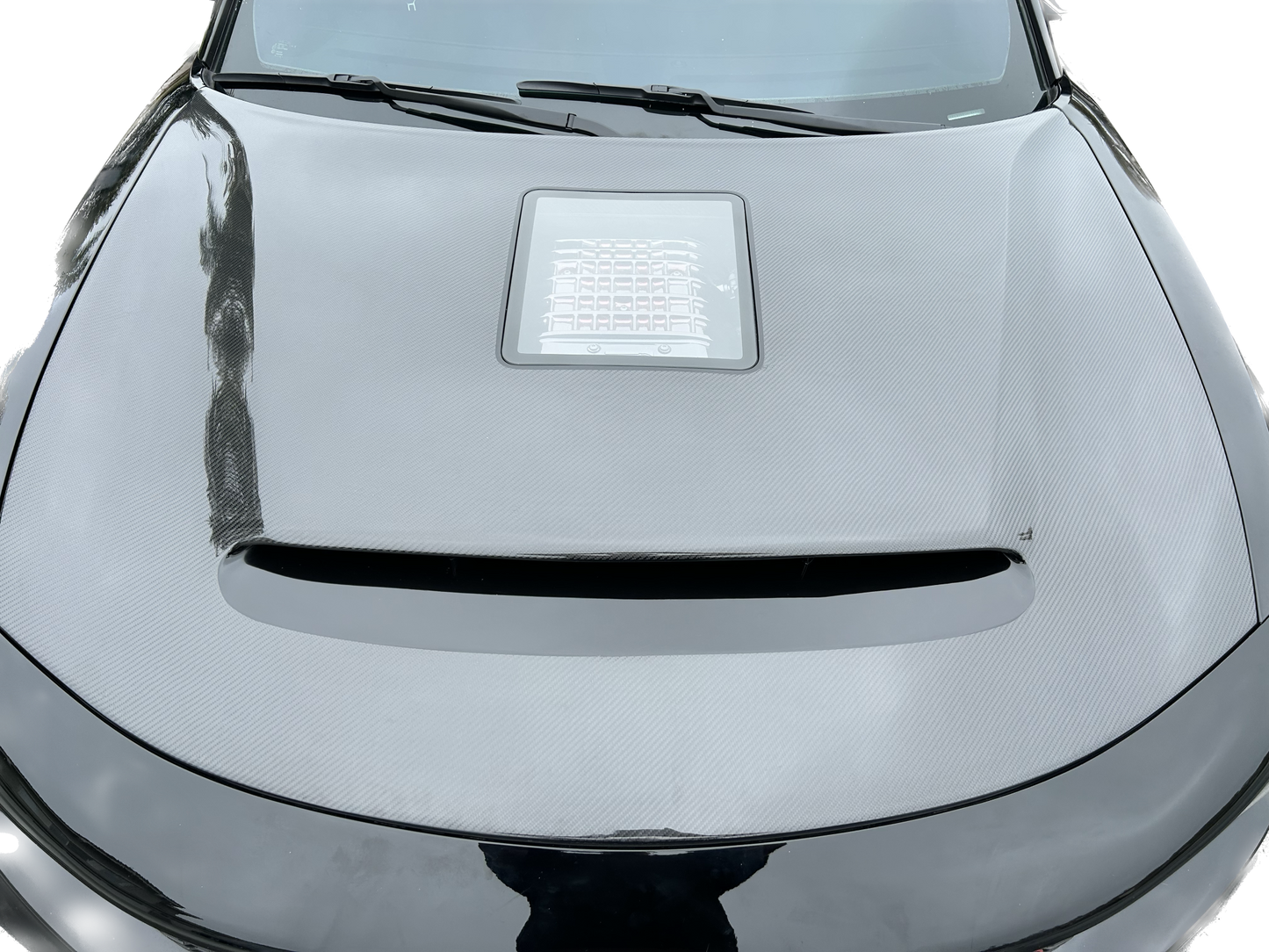Blackops 240.1037-JTGJ Dodge Charger Demon Hood 2015-2022 Carbon Fiber Outer Piece With Carbon Fiber Inner Piece
