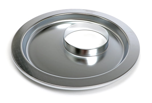 Trans-Dapt Performance Flat Offset Air Cleaner Base (Gm With Large Hei); 14 In. Diameter; 5-1/8 In. Neck- Chrome 2430
