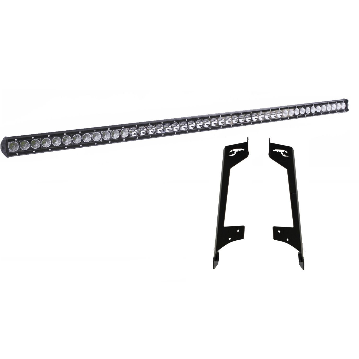 Lazer Star Lights 50" Combi PR 3 Watt Single Row Bar w/ mounts cover wire kit switch & Overhead Jeep Mounts 55771350