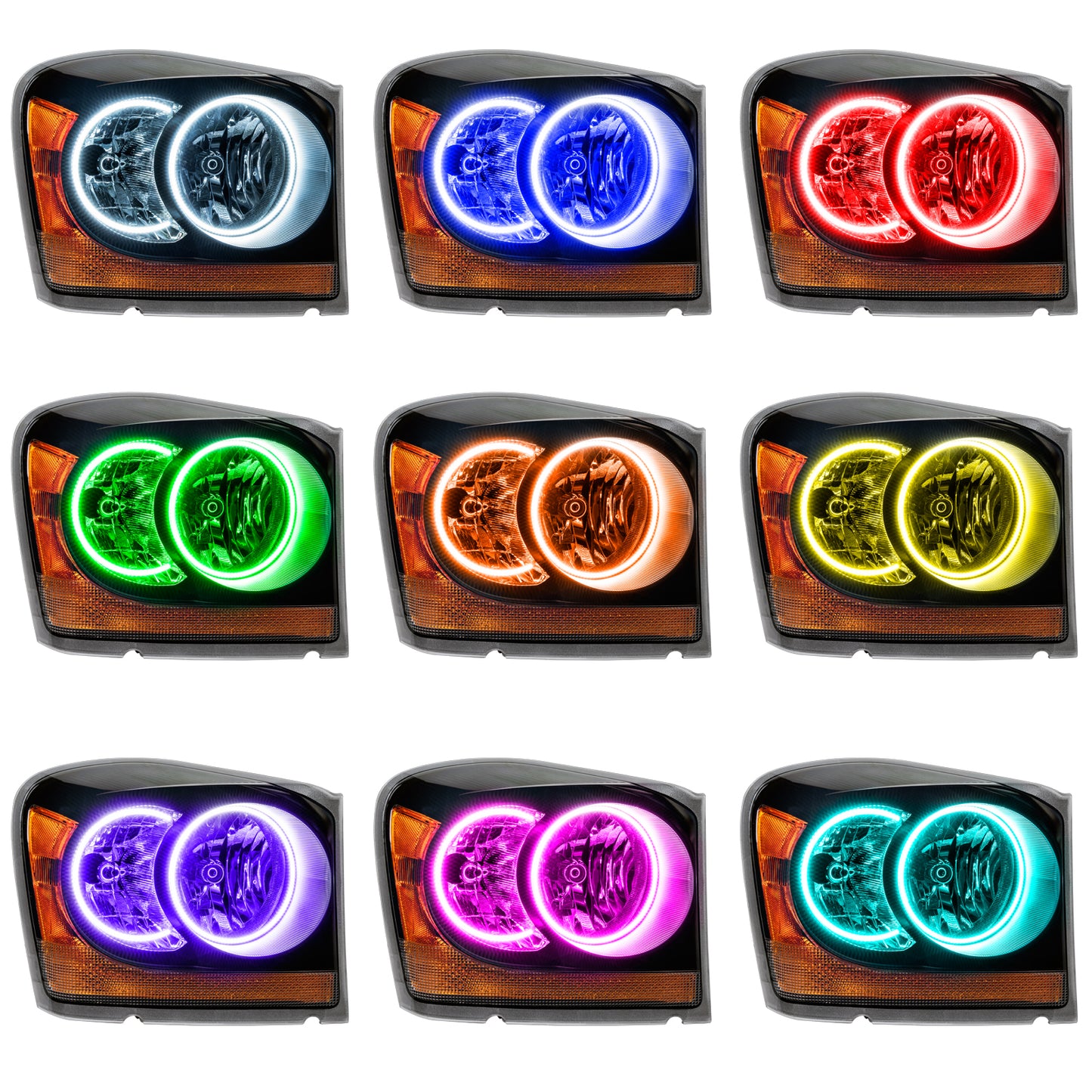 Oracle Lighting 2645-334 - Dodge Durango 2004-2006 ORACLE ColorSHIFT Halo Kit