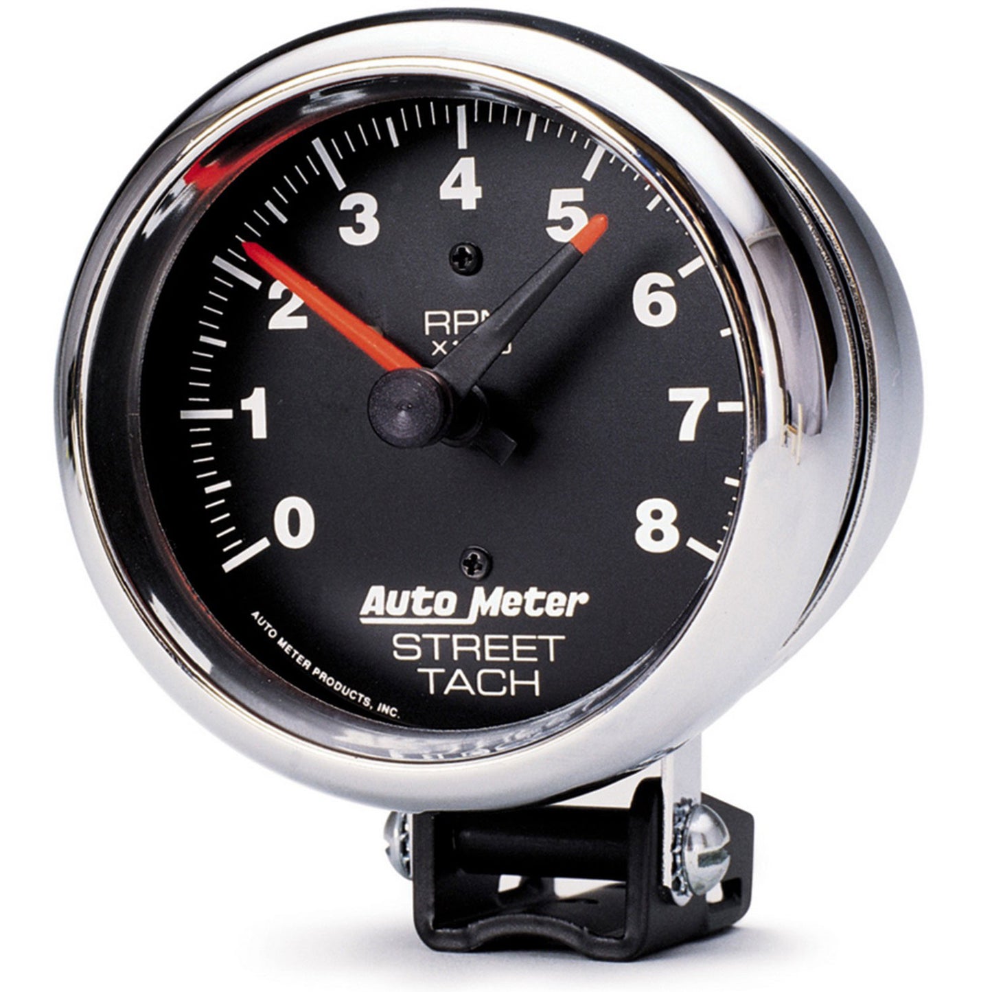 AutoMeter 3-3/4 in. PEDESTAL TACHOMETER 0-8000 RPM TRADITIONAL CHROME 2895