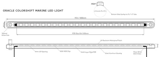 Oracle Lighting 2910-333 - ORACLE ColorSHIFT Marine LED Tube Mount Light