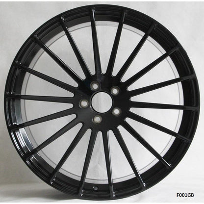 22" X 9/10.5" Staggered Forged Gloss Black Wheels Set - Dynamic Performance - F001-GB-22x9/10.5-5x112-35/38-66.56