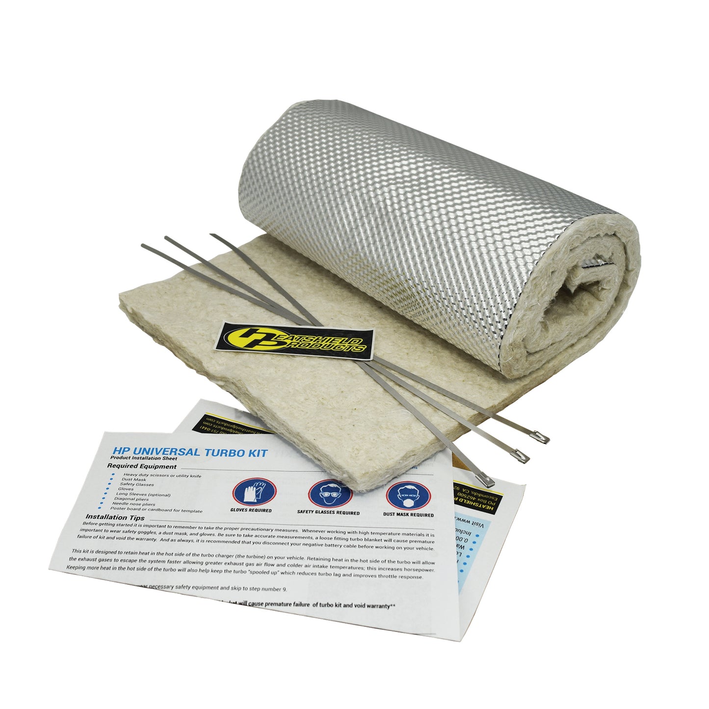 Heatshield Products Universal downpipe shield kit, Easy to install, Rated for 18F 300002