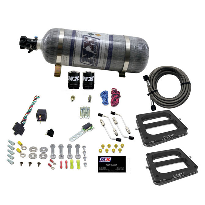 Nitrous Express DUAL/Dominator/GASOLINE (50-100-150-200-250-300HP) WITH COMPOSITE BOTTLE NX-30270-12
