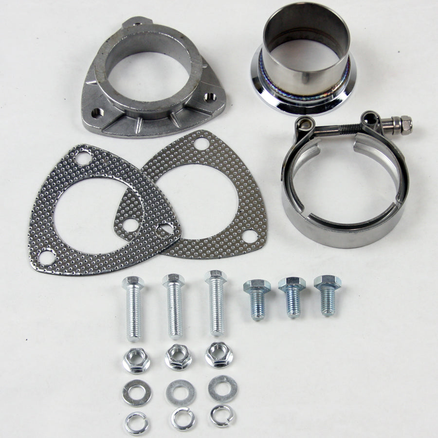 Granatelli 2.5 In. V Band To Straight Connection With Gaskets 307525-3